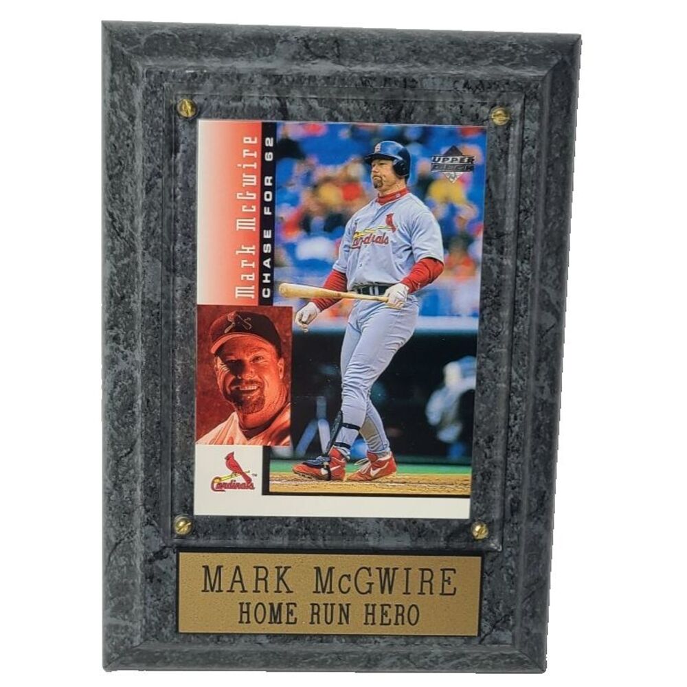Mark Mcgwire Home Run Hero vintage sports plaques chase for 62 upper deck